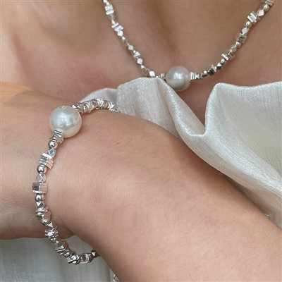 Misiņa pērlīšu zelta rokassprādze